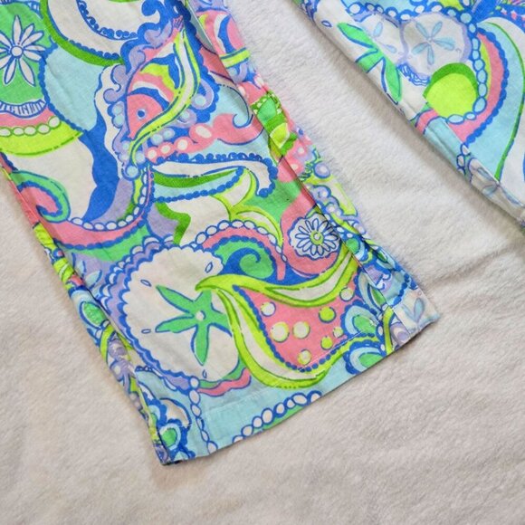 Lilly Pulitzer ✦ Beach Pant ✦ Colorful Paisley Print Drawstring Waist Relaxed XS - Picture 8 of 13